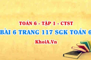 Bài 6 trang 117 SGK Toán 6 Tập 1 Chân trời sáng tạo